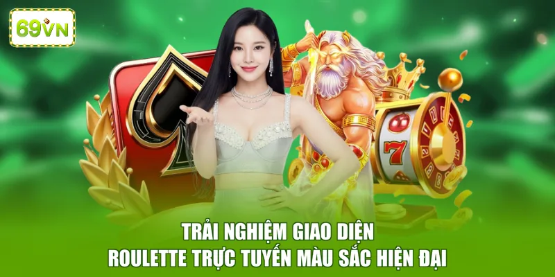 Trải nghiệm giao diện roulette trực tuyến màu sắc hiện đại